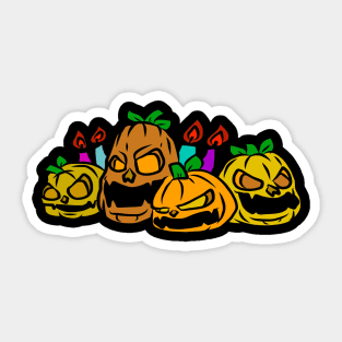 Helloween tshirt with nice Horro motive for creepy people Sticker